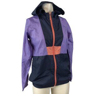 COLUMBIA ~ WOMENS LARGE ~ PURPLE FULL ZIP POLYESTER JACKET COAT WINDBREAKER